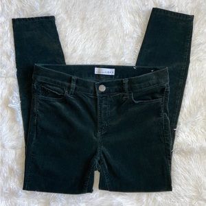 Loft Green Modern Skinny Corduroy Pants Size 27/4